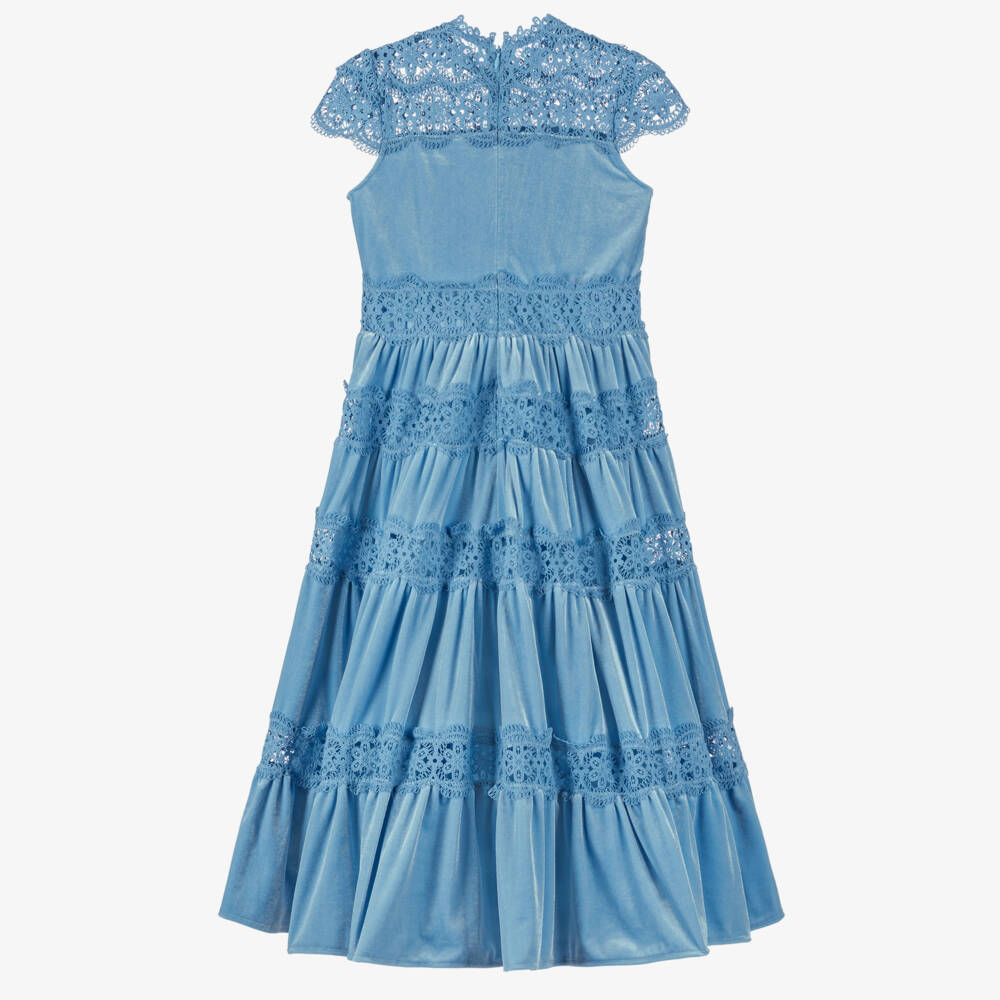 Marlo Kids-فستان دانتيل أزرق أنيق للبنات | Childrensalon Outlet