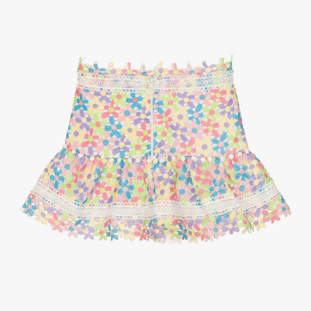 Marlo Kids-Girls Colourful Floral Lace Skirt | Childrensalon Outlet