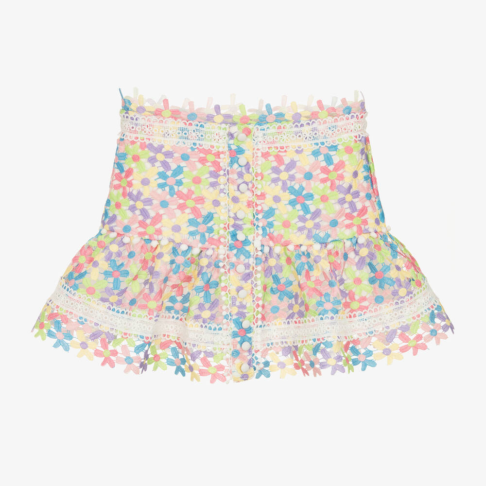 Marlo Kids-Girls Colourful Floral Lace Skirt | Childrensalon Outlet
