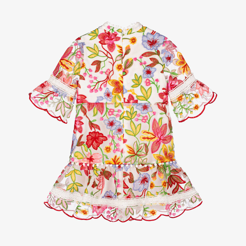 Marlo Kids-Girls Delicate Floral Lace Dress | Childrensalon Outlet
