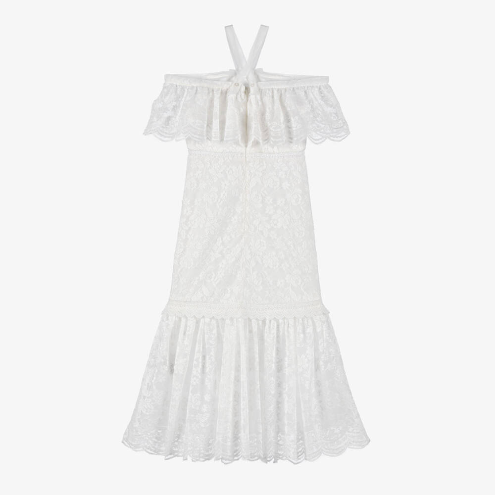 Marlo Kids-Элегантное кремовое кружевное платье для девочек | Childrensalon Outlet