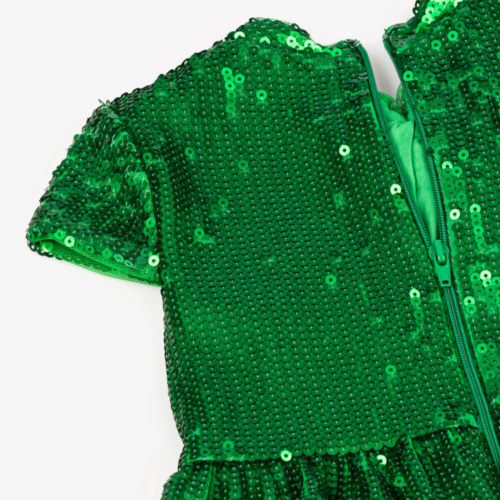 Marlo Kids-Очаровательное зеленое платье из тюля с пайетками для девочек | Childrensalon Outlet
