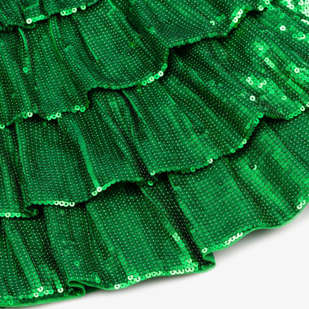 Marlo Kids-Очаровательное зеленое платье из тюля с пайетками для девочек | Childrensalon Outlet