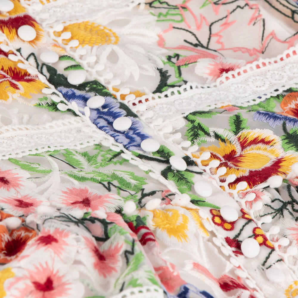 Marlo Kids-Girls Floral Organza Embroidered Dress | Childrensalon Outlet