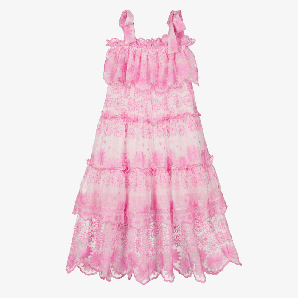 Marlo Kids-Girls Floral Organza Maxi Gown | Childrensalon Outlet