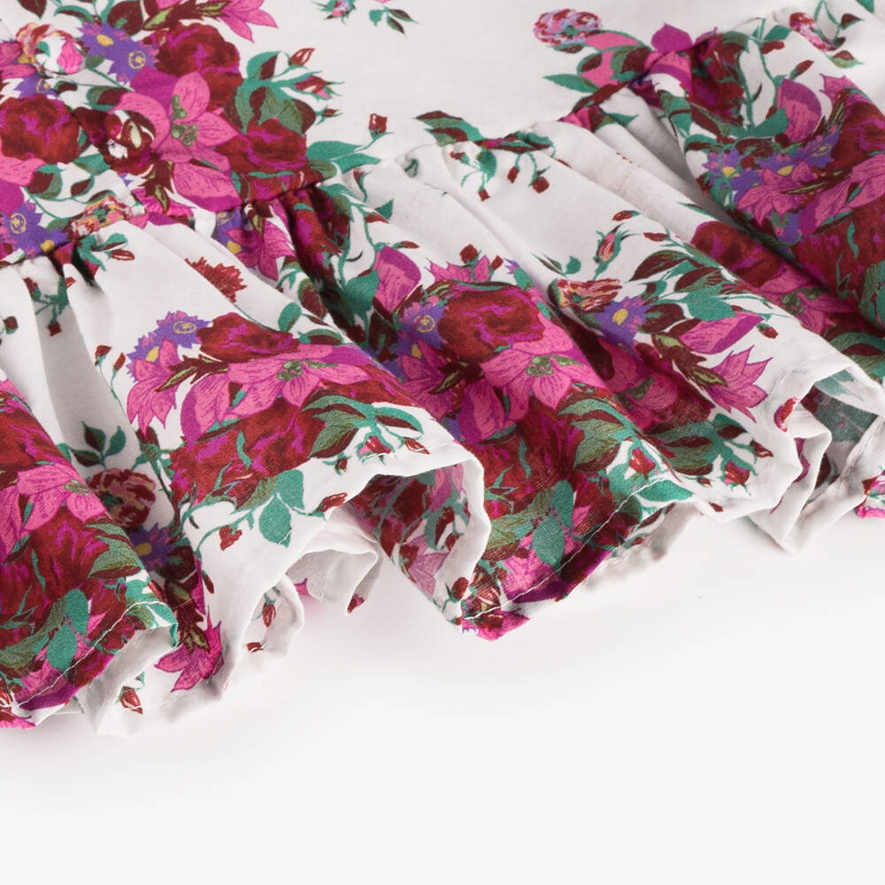 Marlo Kids-Girls Ivory & Blush Floral Dress | Childrensalon Outlet
