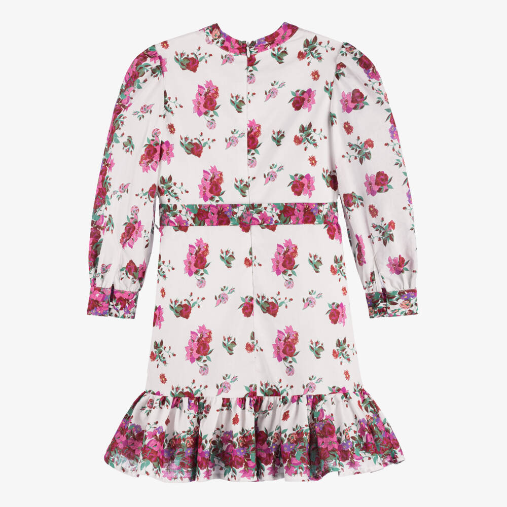 Marlo Kids-Girls Ivory & Blush Floral Dress | Childrensalon Outlet