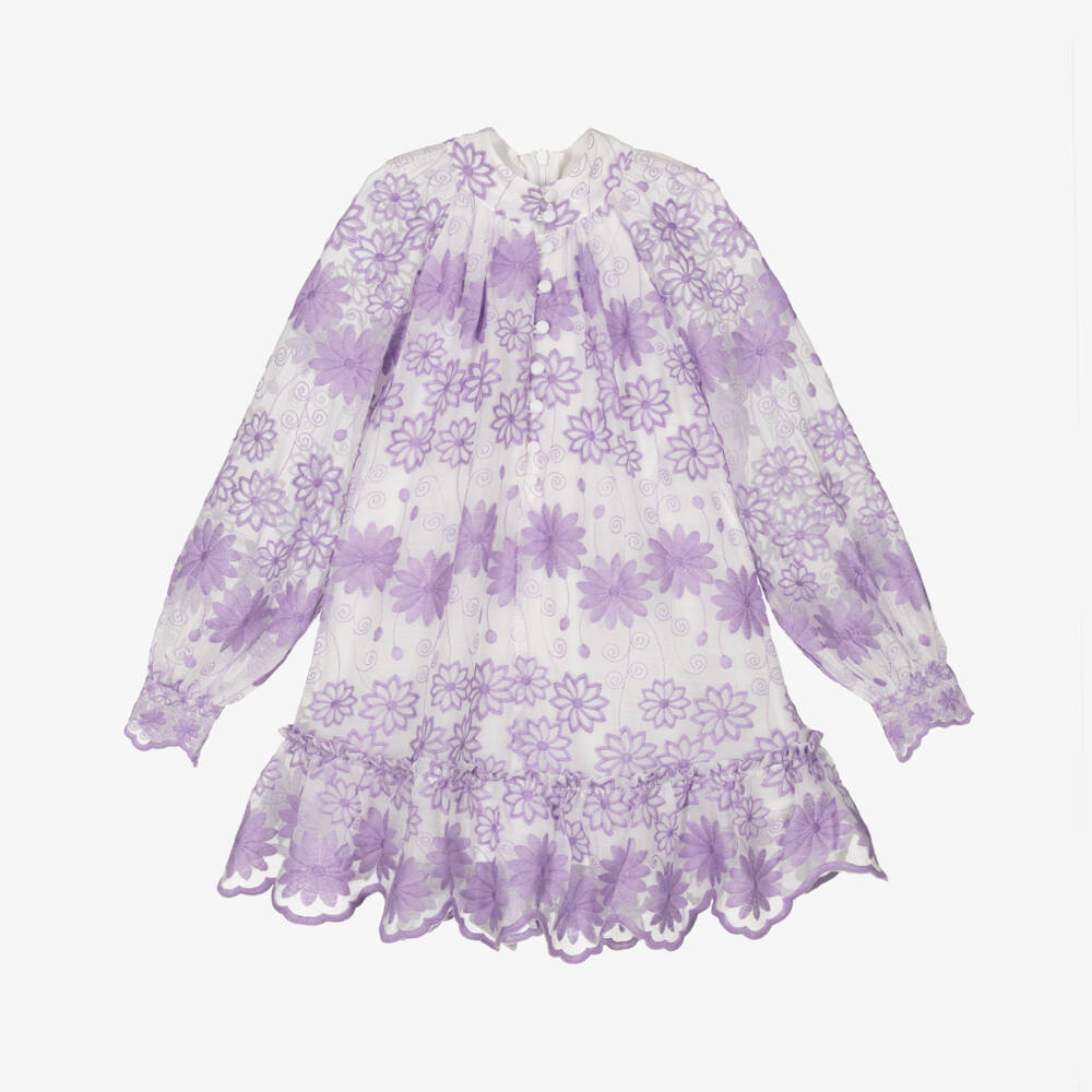 Marlo Kids-فستان أورجانزا زهري للبنات | Childrensalon Outlet