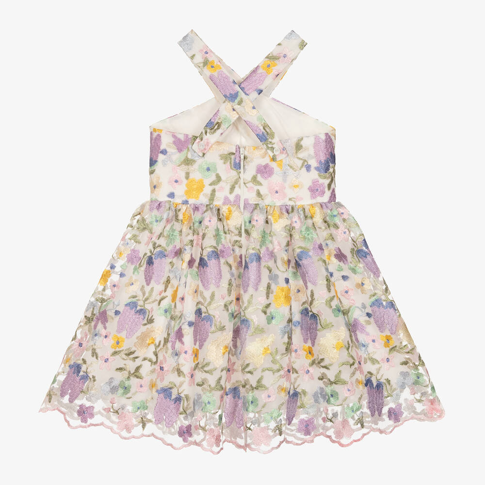 Marlo Kids-Girls Lilac Purple Tulle Dress | Childrensalon Outlet