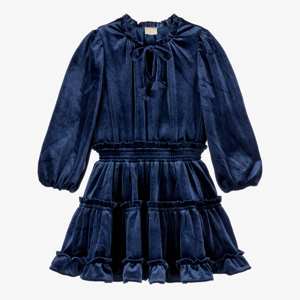 Marlo Kids-Girls Midnight Velvet Gown | Childrensalon Outlet