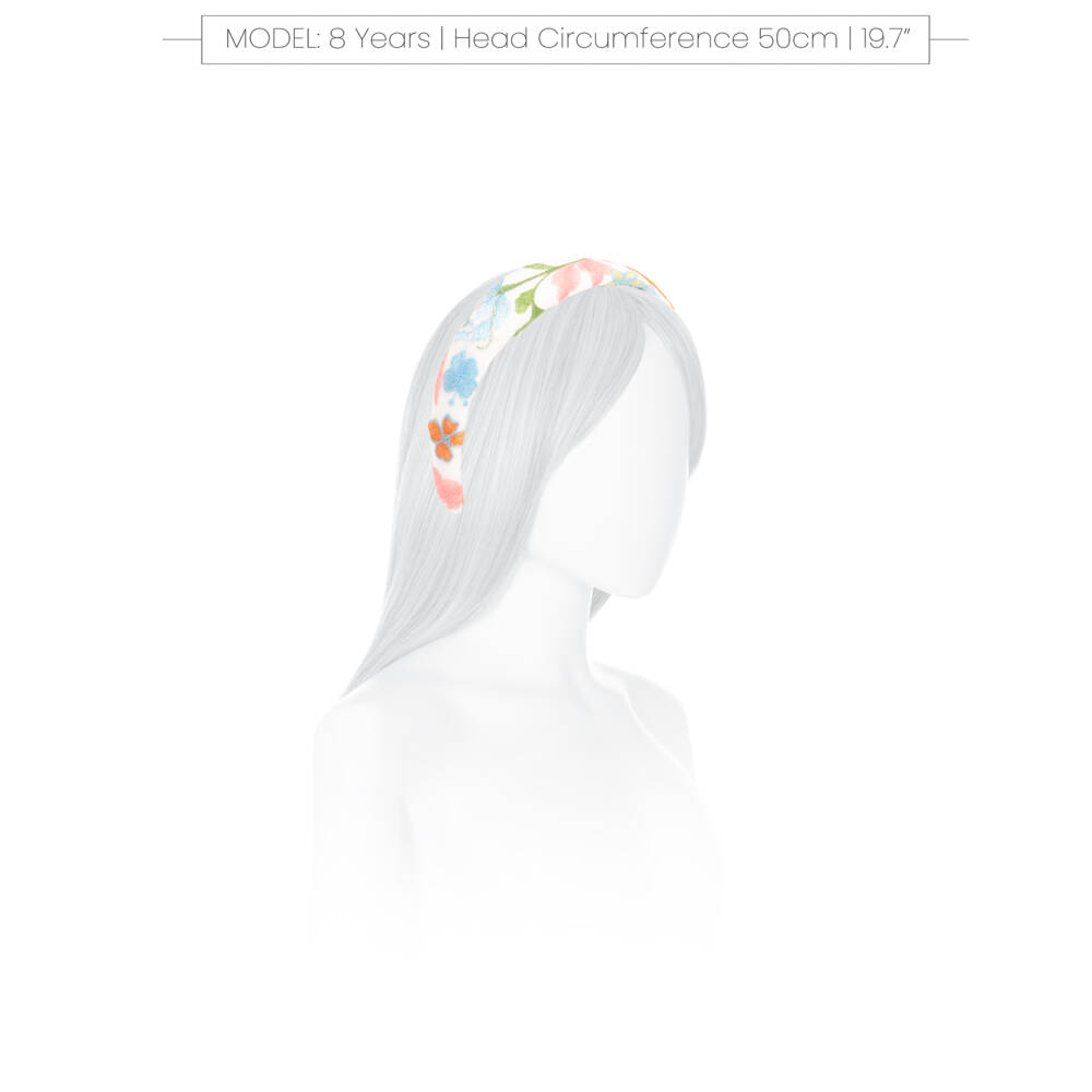 Marlo Kids-Girls Multicolor Floral Satin Headband | Childrensalon Outlet