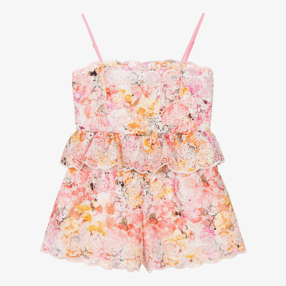 Marlo Kids-Розовый цветочный комбинезон для девочек | Childrensalon Outlet