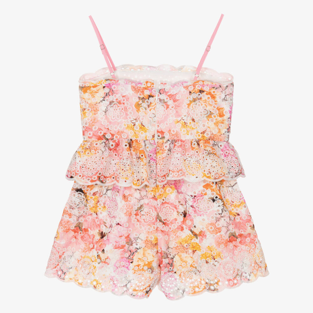 Marlo Kids-Розовый цветочный комбинезон для девочек | Childrensalon Outlet