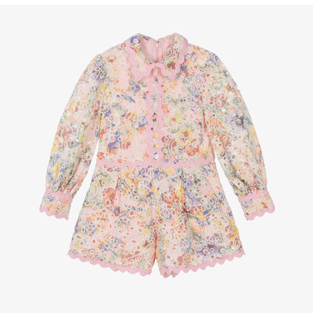 Marlo Kids-Розовый цветочный комбинезон для девочек | Childrensalon Outlet