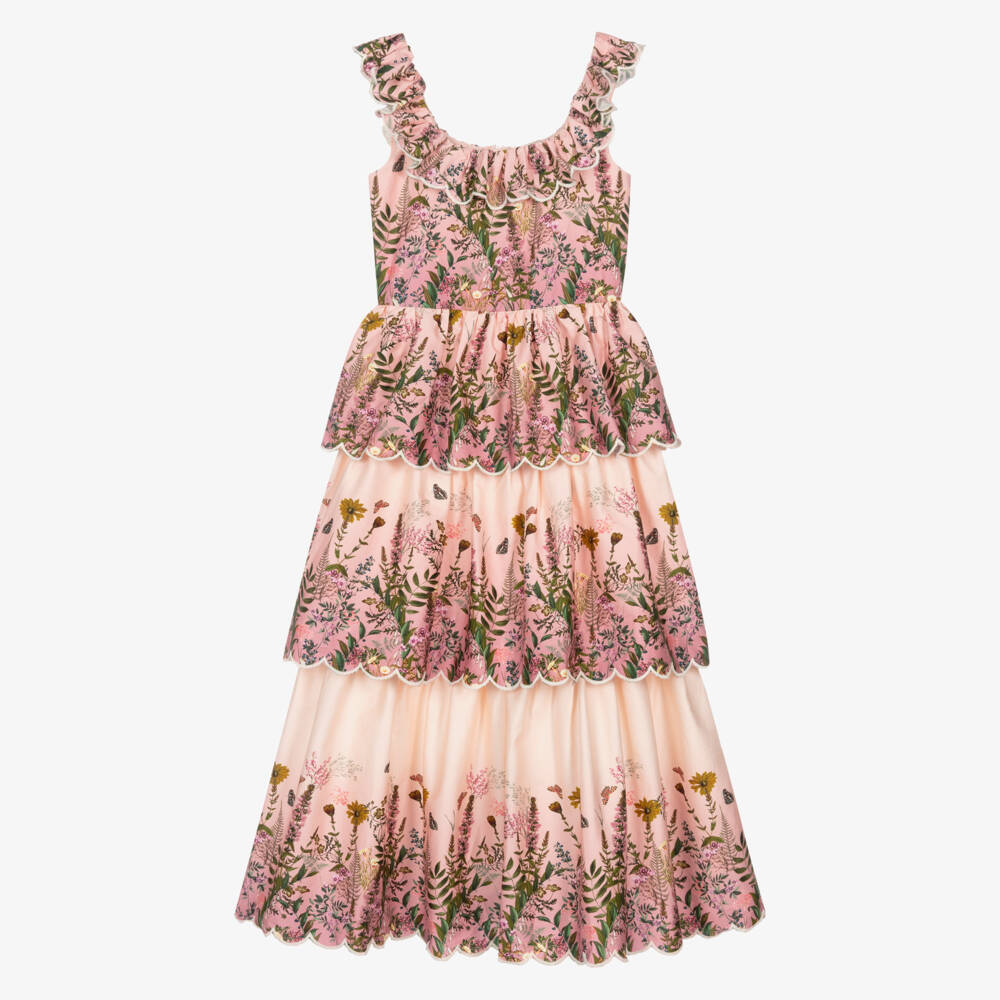 Marlo Kids-Girls Pink Floral Sundress Delight | Childrensalon Outlet