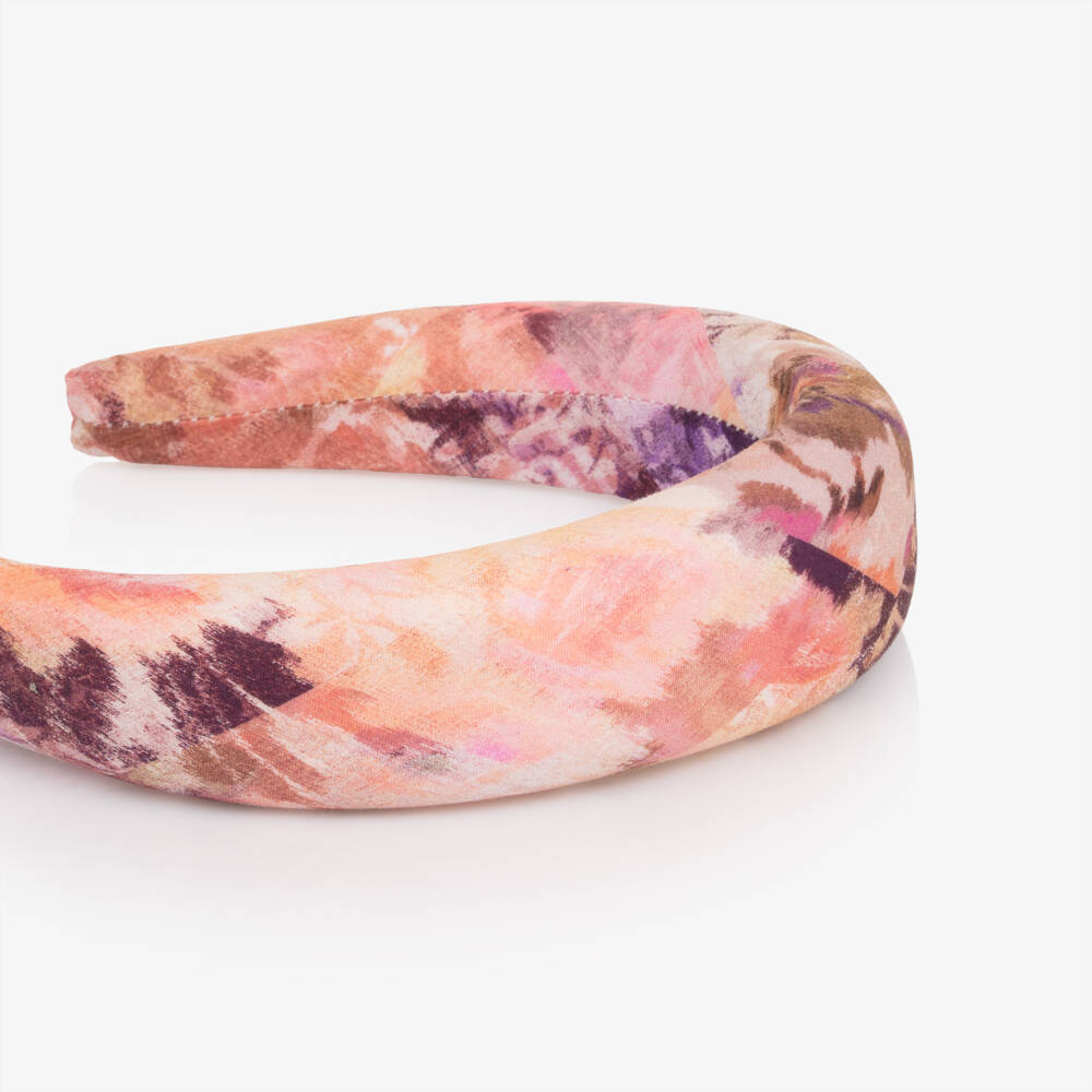 Marlo Kids-Girls Pink & Purple Abstract Floral Hairband | Childrensalon Outlet