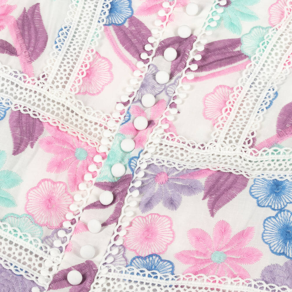 Marlo Kids-Платье Цветочная Радость розовое и белое для девочек | Childrensalon Outlet