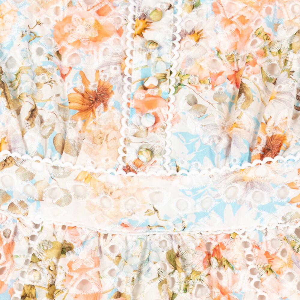 Marlo Kids-Girls Vibrant Floral Cotton Frock | Childrensalon Outlet