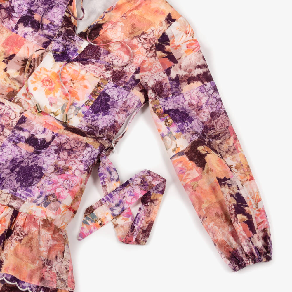 Marlo Kids-Purple Multi Floral Maxi Dress | Childrensalon Outlet