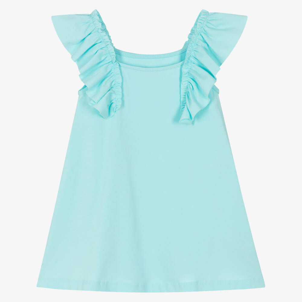 Mayoral-Aqua Blue Graphic Dress | Childrensalon Outlet