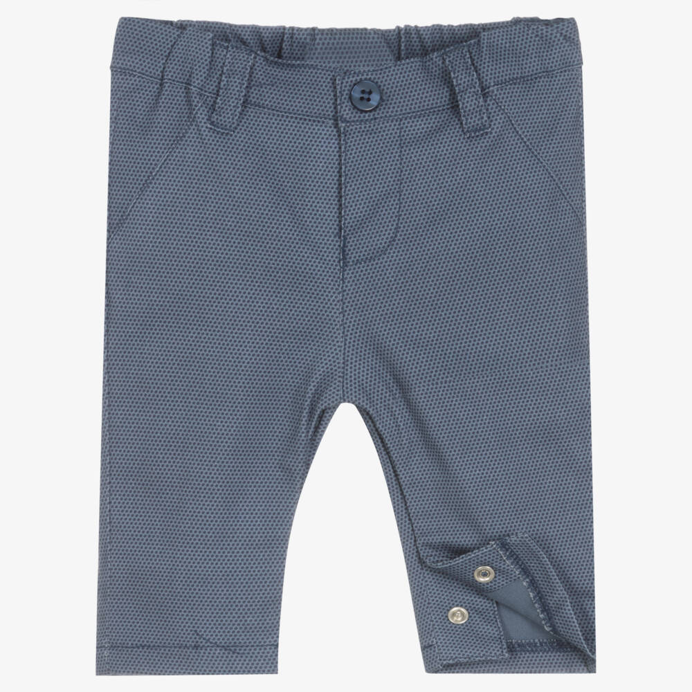 Mayoral Newborn-Baby Beige & Blue Trouser Set | Childrensalon Outlet