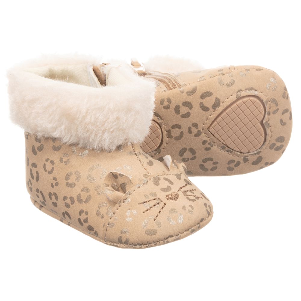 Mayoral Newborn Baby Beige Pre Walker Boots Childrensalon Outlet