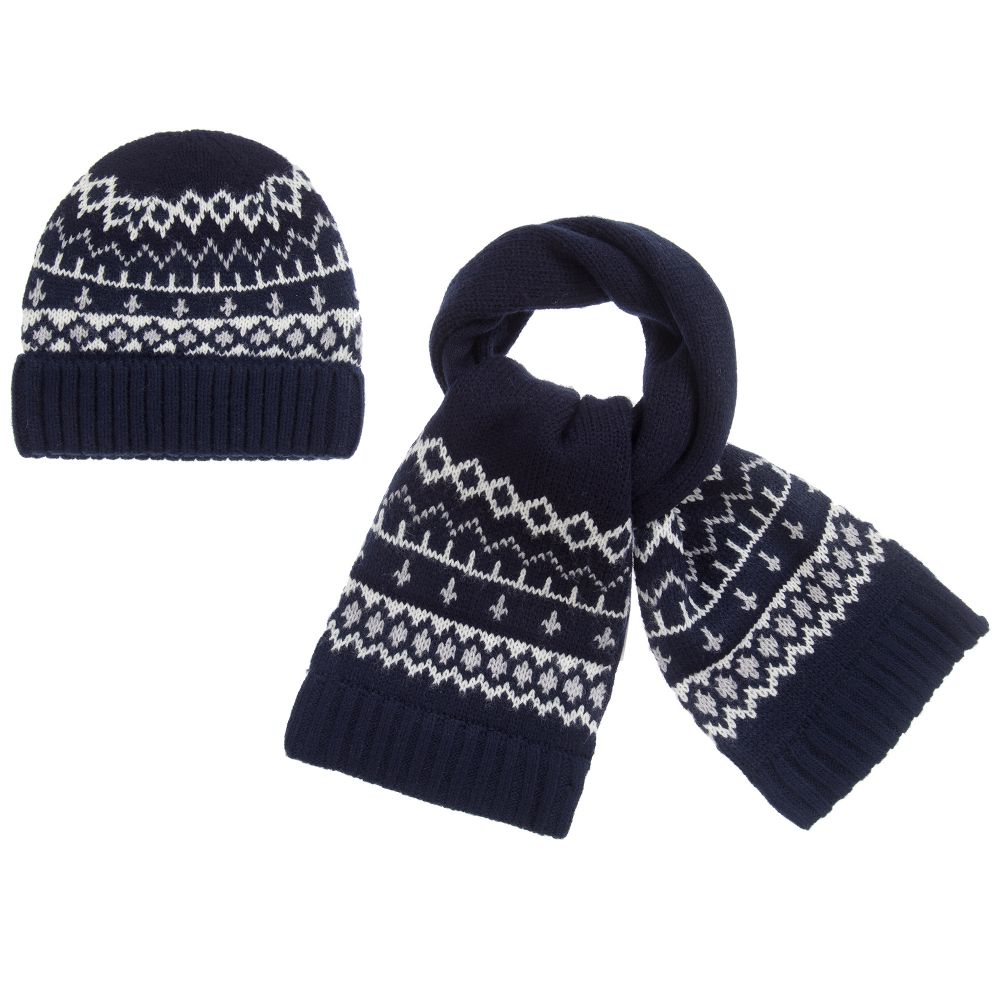 Mayoral - Baby Blue Hat & Scarf Set | Childrensalon