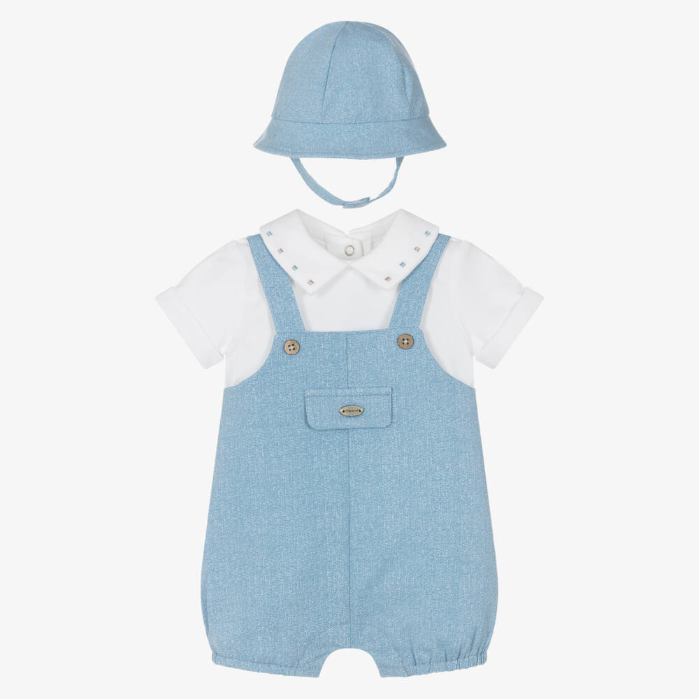 Mayoral Newborn-طقم شورت أزرق فاتح للرضع | Childrensalon Outlet