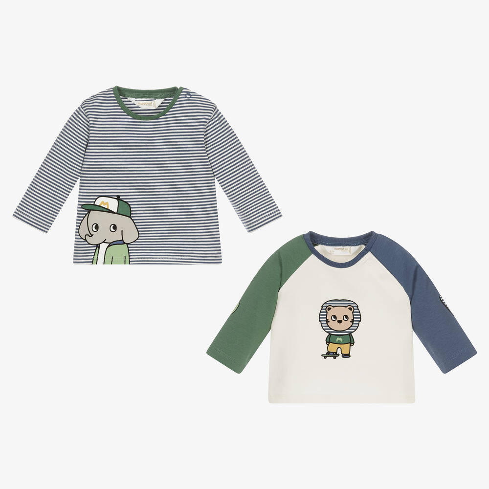 Mayoral Для новорожденных-Топы с животными для малышей (2шт.) | Childrensalon Outlet