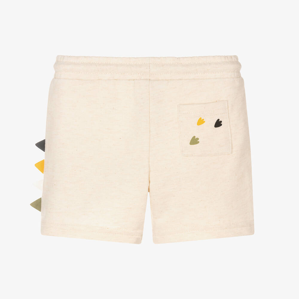 Mayoral-Бежевые хлопковые шорты с динозавром | Childrensalon Outlet