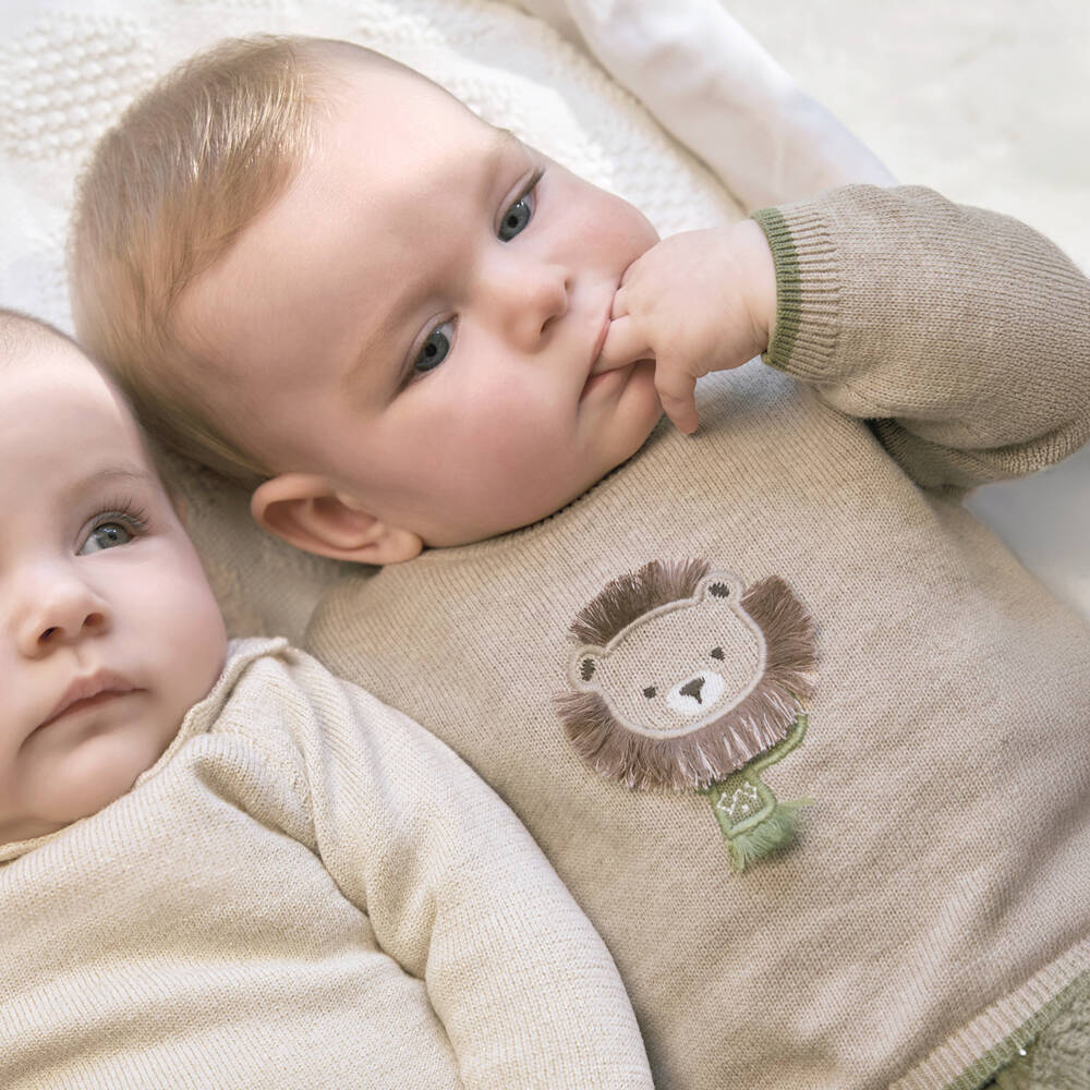 Mayoral Newborn-Baby Boys Beige & Green Corduory Shorts Set | Childrensalon Outlet