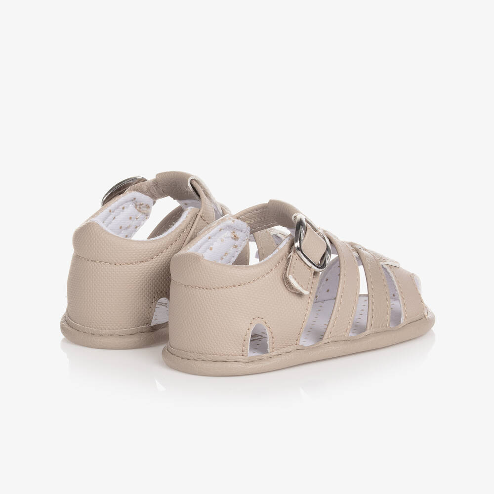 مايورال-صندل جلد صناعي لون بيج لمرحلة قبل المشي | Childrensalon Outlet