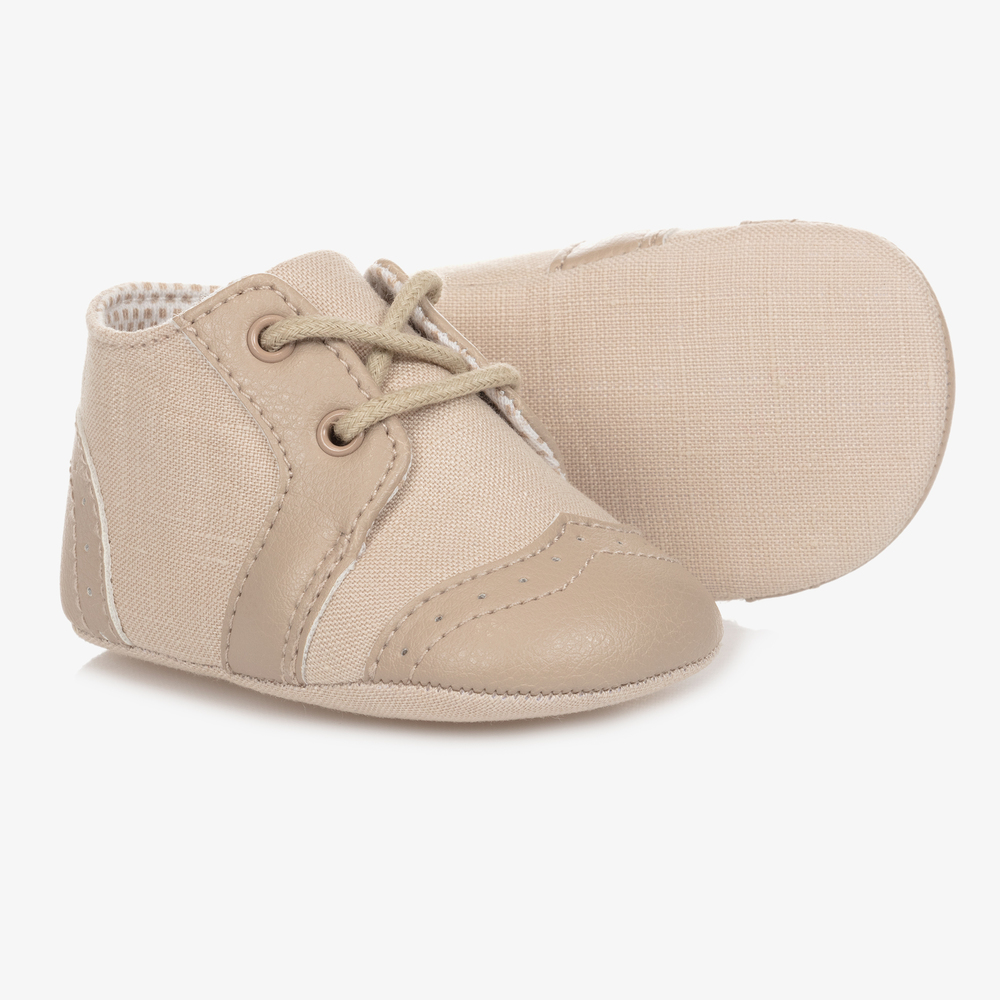 Mayoral Newborn - Beige Krabbelschuhe für Babys (J) | Childrensalon