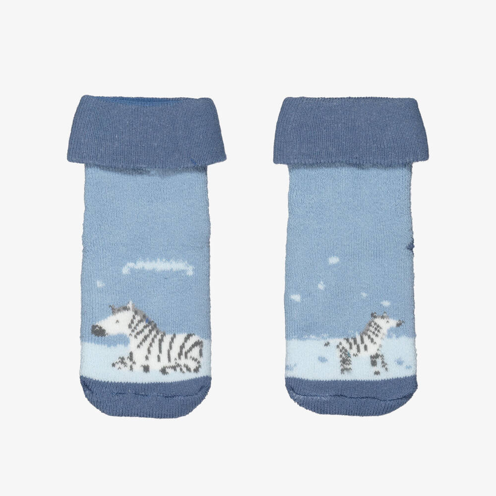 Mayoral Newborn-Baby Boys Blue Animal Pattern Socks | Childrensalon Outlet
