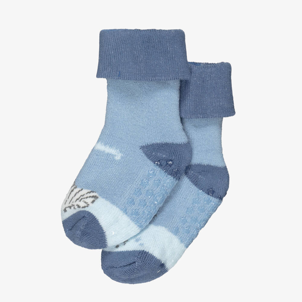 Mayoral Newborn-Baby Boys Blue Animal Pattern Socks | Childrensalon Outlet