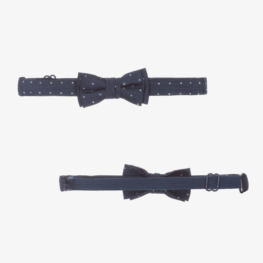 Mayoral-Baby Boys Blue Cotton Bow-Tie Shirt | Childrensalon Outlet