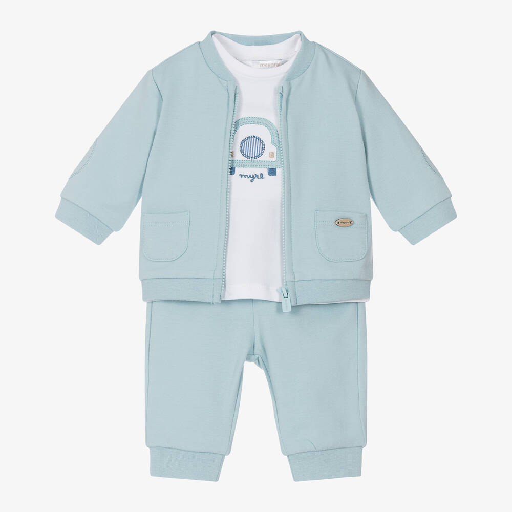Boys baby blue tracksuit clearance