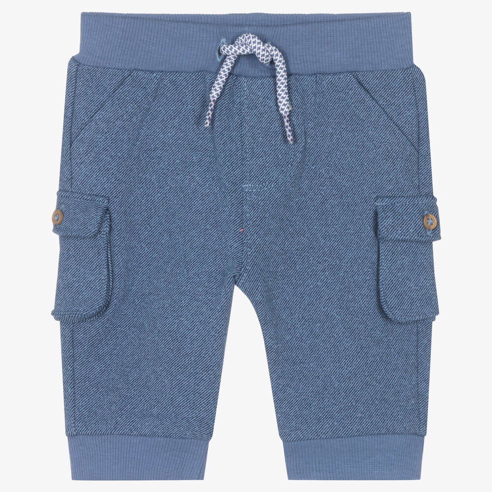 Mayoral-Baby Boys Blue Cotton Joggers | Childrensalon Outlet