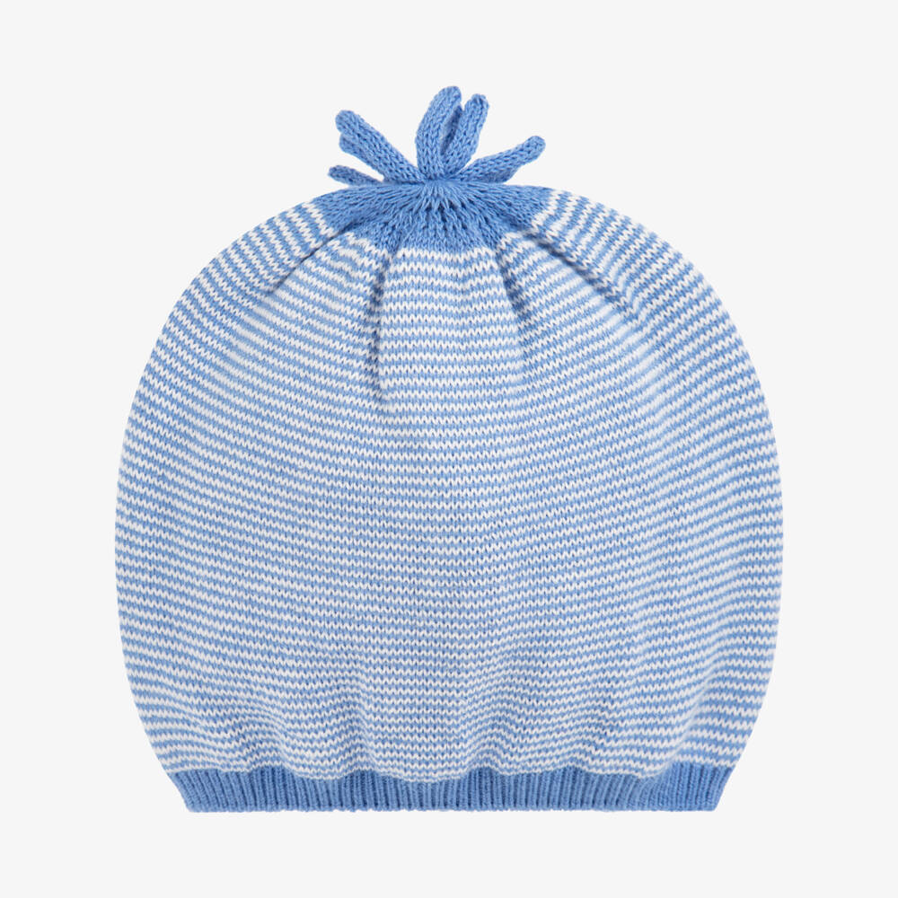 Mayoral Newborn-Baby Boys Blue Cotton Knit Hat | Childrensalon Outlet