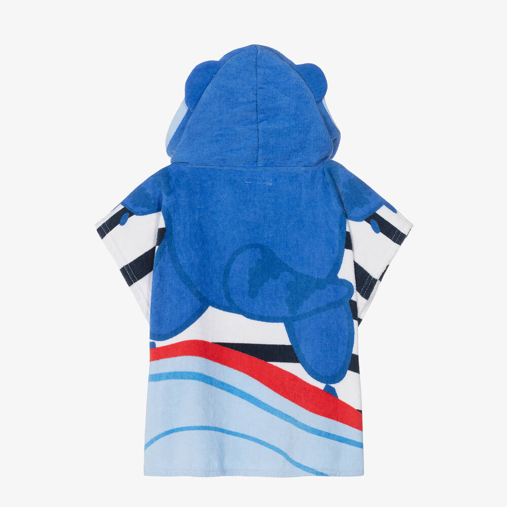 Mayoral Baby Boys Blue Cotton Monster Poncho Towel Childrensalon Outlet