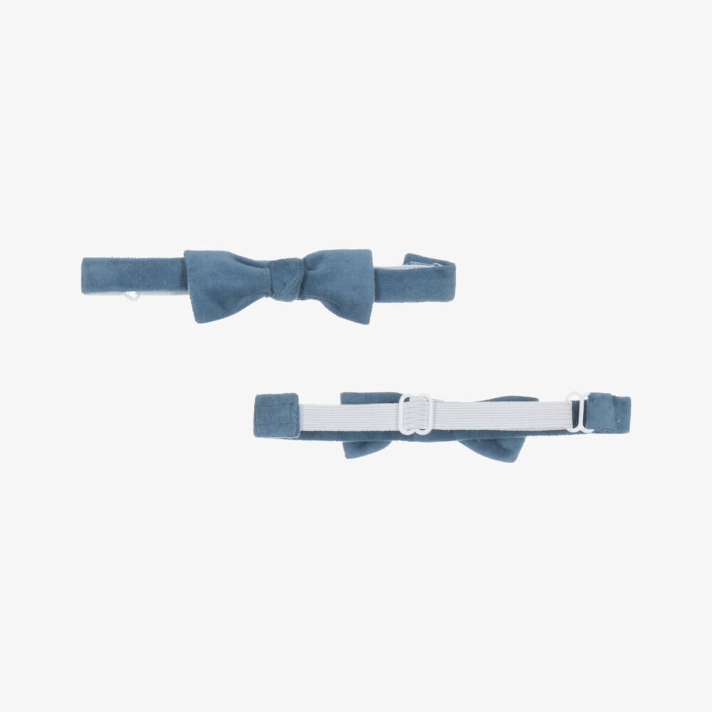 Mayoral Для новорожденных-Baby Boys Blue Cotton Shirt & Bow Tie | Childrensalon Outlet