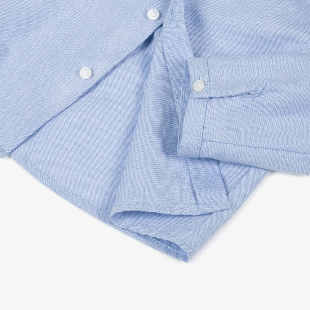 Mayoral Для новорожденных-Baby Boys Blue Cotton Shirt & Bow Tie | Childrensalon Outlet