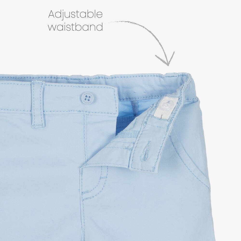 Mayoral-Baby Boys Blue Cotton Shorts | Childrensalon Outlet