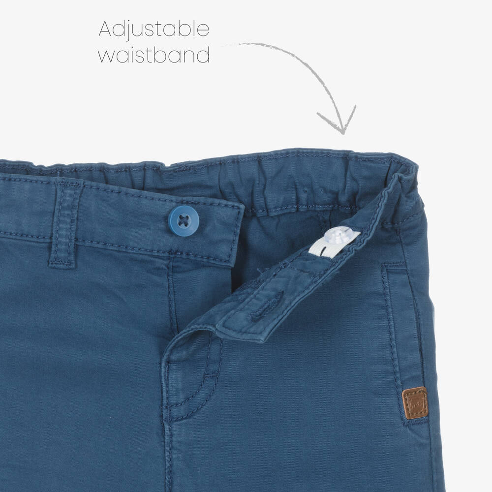 مايورال Newborn-شورت قطن جيرسي لون أزرق داكن للمواليد | Childrensalon Outlet