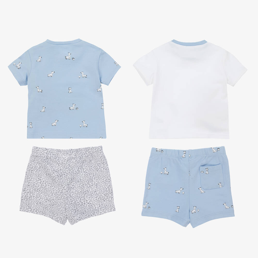 Mayoral-Baby Boys Blue Cotton Shorts Set (2 Pack) | Childrensalon Outlet