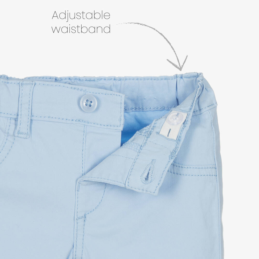 Mayoral-Голубые хлопковые брюки для малышей | Childrensalon Outlet
