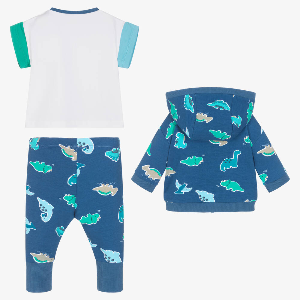 مايورال-طقم تراكسوت قطن مستدام جيرسي لون أزرق للمواليد | Childrensalon Outlet