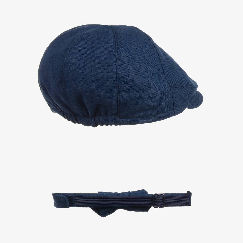 Mayoral Newborn Baby Boys Blue Flat Cap Bow Tie Set Childrensalon Outlet