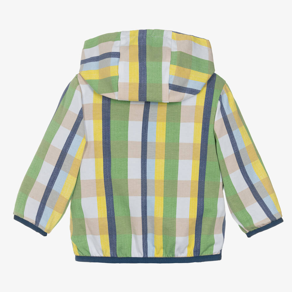 Mayoral Newborn-Baby Boys Blue & Green Reversible Jacket | Childrensalon Outlet