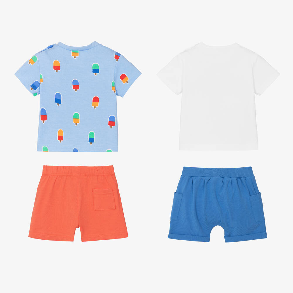 Mayoral Для новорожденных-Baby Boys Blue Ice Cream Shorts Set (2 Pack) | Childrensalon Outlet